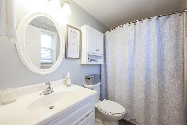 full bath with toilet and vanity
