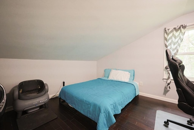 47 Leno Rd, Holland, MA 01521 - bedroom with lofted ceiling, wood finished floors, and baseboards