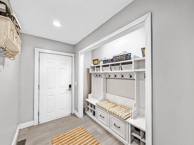 15 Stone Fence Dr, Derry, NH 03038 - mudroom with light wood-style flooring and recessed lighting