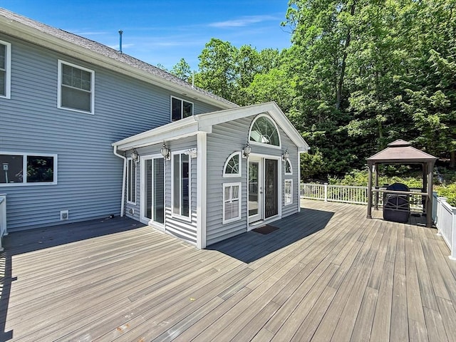 15 Stone Fence Dr, Derry, NH 03038 - deck featuring a gazebo and a grill
