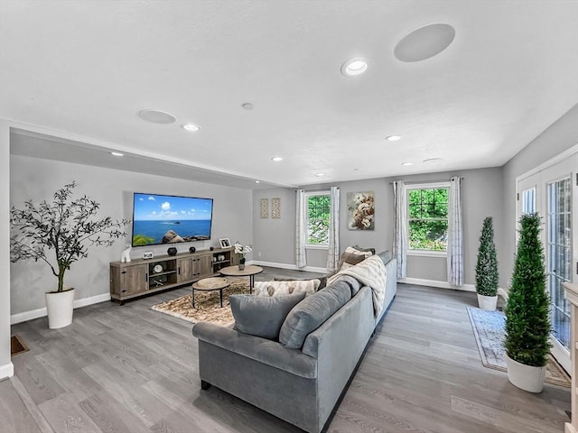 15 Stone Fence Dr, Derry, NH 03038 - living room featuring recessed lighting and wood finished floors