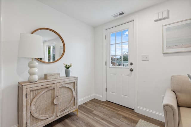 entrance foyer featuring hardwood / wood-style flooring