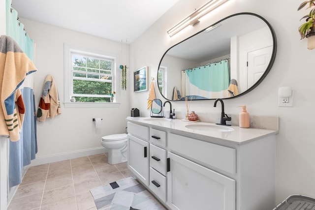 244 Prospect St, Easton, MA 02375 - bathroom featuring double vanity and tile patterned floors