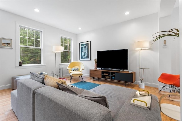 244 Prospect St, Easton, MA 02375 - living area featuring wood finished floors and recessed lighting