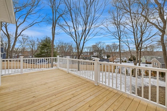 deck featuring a residential view