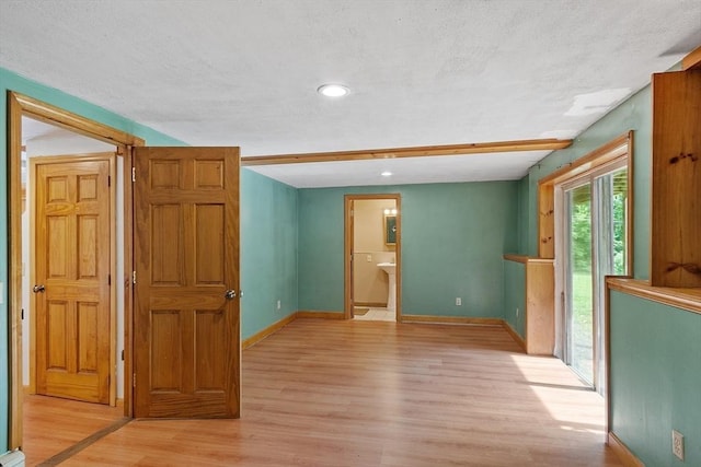 40 Lombard Rd, Hubbardston, MA 01452 - unfurnished room with wood finished floors, baseboards, a textured ceiling, and recessed lighting