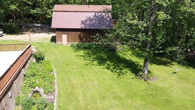 40 Lombard Rd, Hubbardston, MA 01452 - view of green lawn with a deck