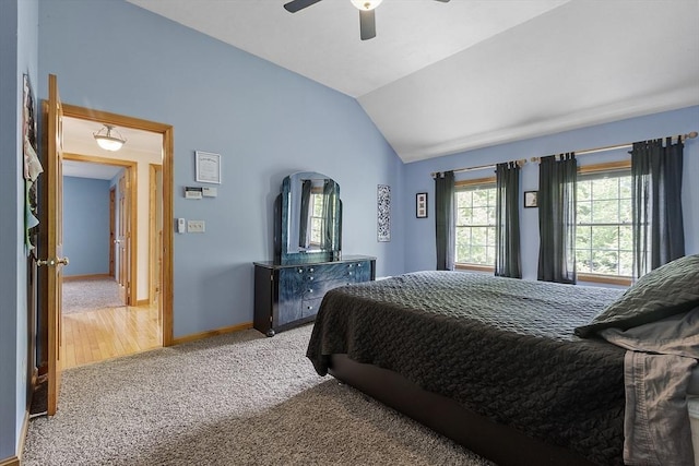 51 Carrie Ann Ln, Fitchburg, MA 01420 - carpeted bedroom featuring vaulted ceiling and a ceiling fan