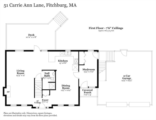 51 Carrie Ann Ln, Fitchburg, MA 01420 - view of room layout