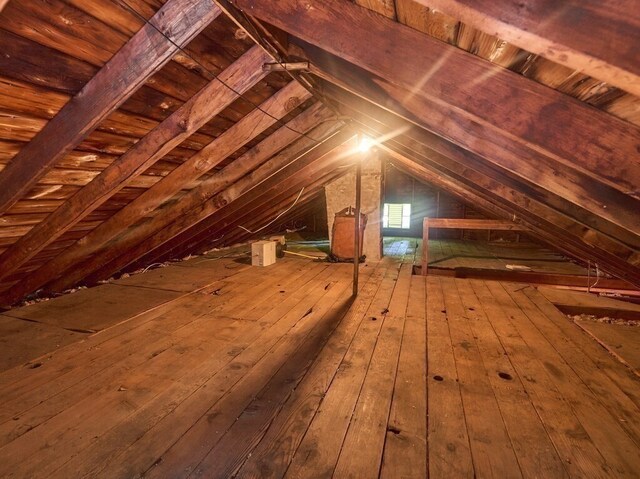 view of attic