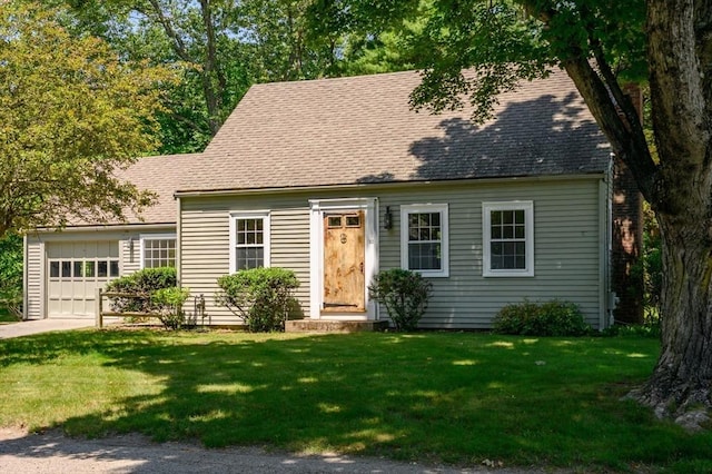 30 Huntley Rd, Hingham, MA 02043 - cape cod-style house featuring an attached garage, a front lawn, and roof with shingles