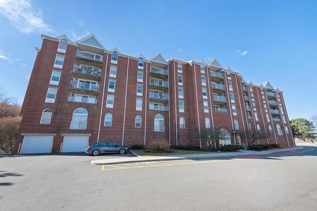 view of building exterior with a garage