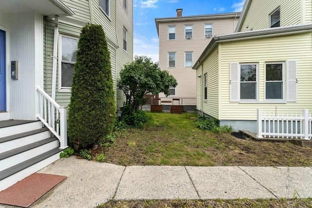 339-341 Norfolk St, Cambridge, MA 02139 - view of yard with entry steps