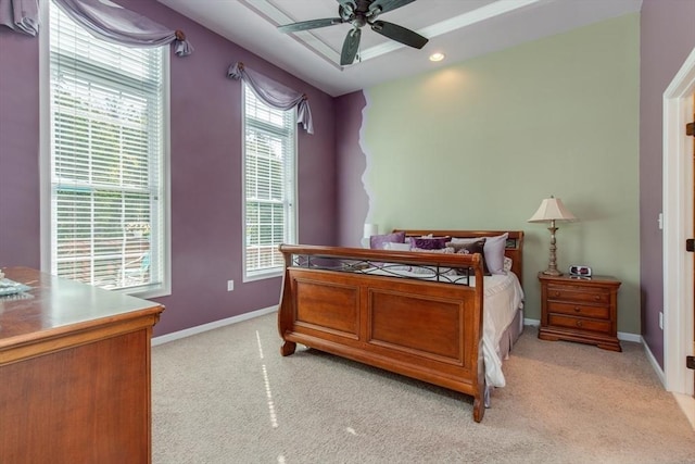 15 Herrick Dr Unit 15, Methuen, MA 01844 - bedroom featuring baseboards, light colored carpet, and a ceiling fan