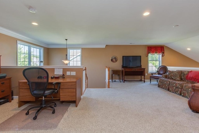 15 Herrick Dr Unit 15, Methuen, MA 01844 - office area with carpet floors, ornamental molding, recessed lighting, and baseboards
