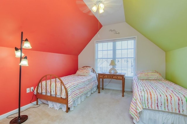 15 Herrick Dr Unit 15, Methuen, MA 01844 - carpeted bedroom featuring lofted ceiling, ceiling fan, and baseboards