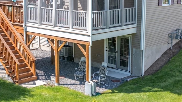 15 Herrick Dr Unit 15, Methuen, MA 01844 - view of patio with stairs, a carport, and cooling unit