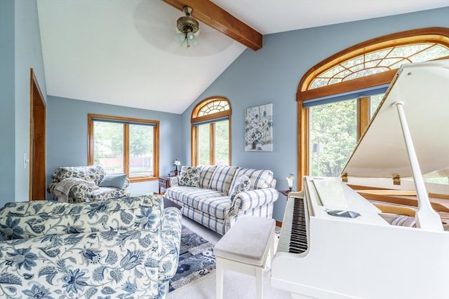 35 Dejordy Ln, Chicopee, MA 01020 - living area with healthy amount of natural light and ceiling fan