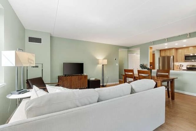 200 Ledgewood Dr Unit 604, Stoneham, MA 02180 - living room with light wood-style floors
