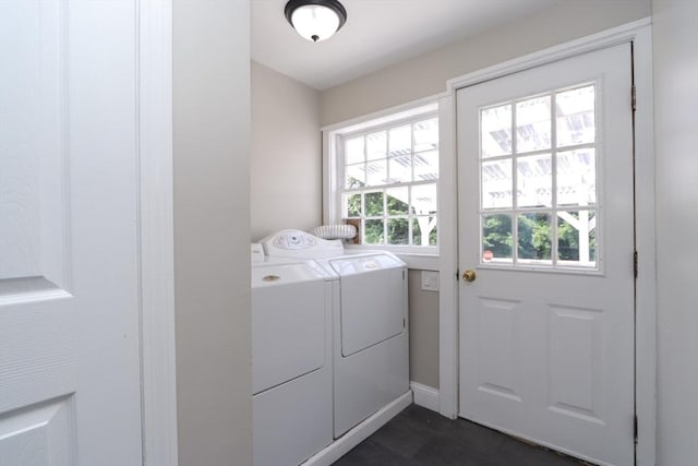 7 Dewey Ave, East Longmeadow, MA 01028 - laundry area with washer and dryer and baseboards