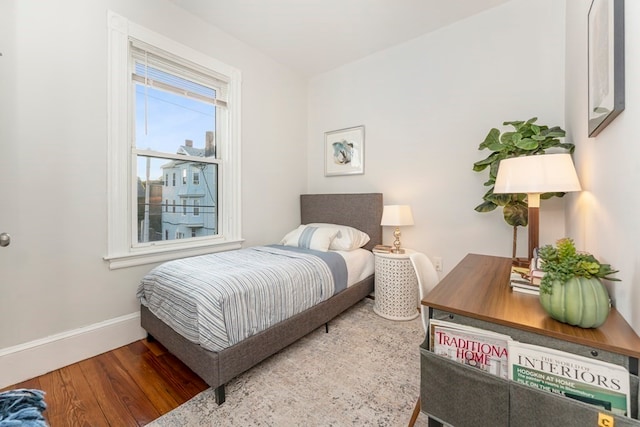 bedroom featuring hardwood / wood-style floors