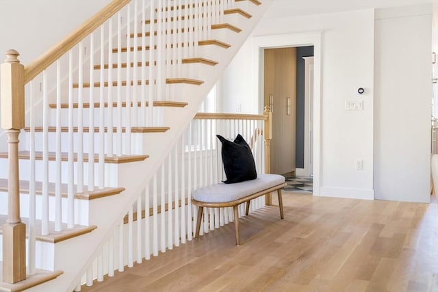 13 Mellen St, Cambridge, MA 02138 - stairs with wood finished floors and baseboards