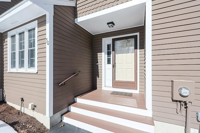 view of doorway to property