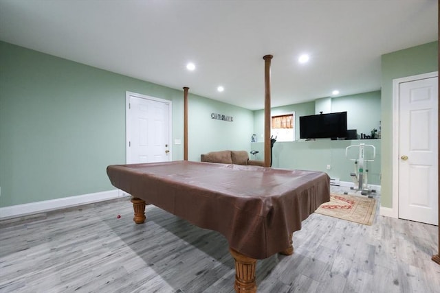4 Colonial Rd, Webster, MA 01570 - rec room with wood finished floors, billiards, and recessed lighting