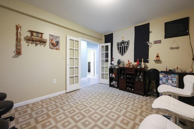 4 Colonial Rd, Webster, MA 01570 - living area featuring french doors and baseboards