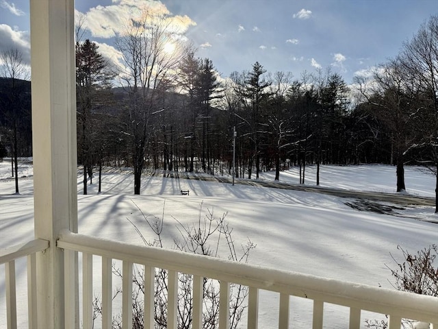 view of snowy yard