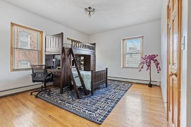 21 Parker St, Boston, MA 02129 - bedroom with a baseboard radiator and wood finished floors