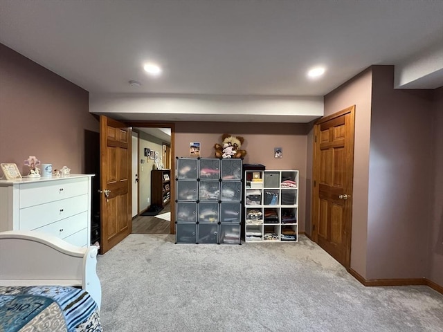 view of carpeted bedroom