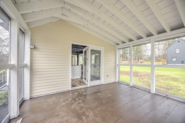 6 Nemasket St, Middleboro, MA 02346 - unfurnished sunroom with beam ceiling