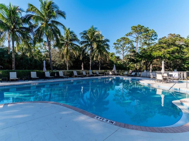 view of pool with a patio