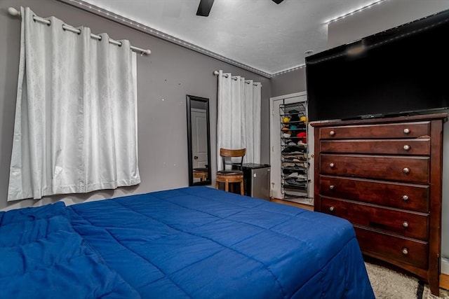 bedroom featuring a ceiling fan