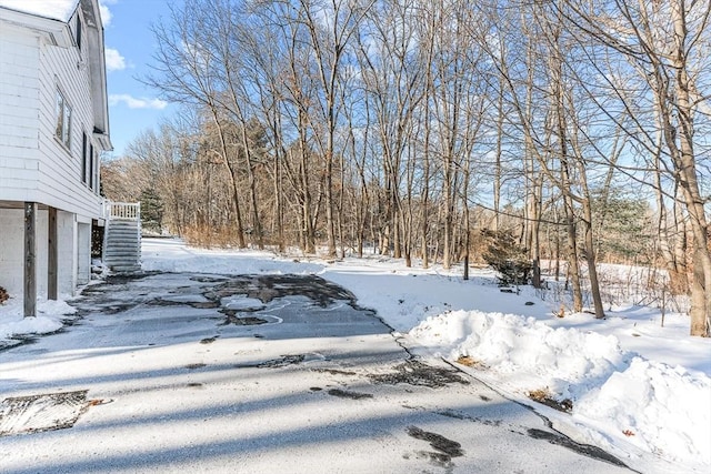 view of snowy yard