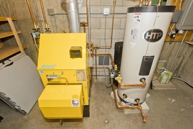 47 Avis Cir, Northampton, MA 01062 - utility room with water heater and electric panel