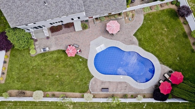 47 Avis Cir, Northampton, MA 01062 - bird's eye view of a pool area