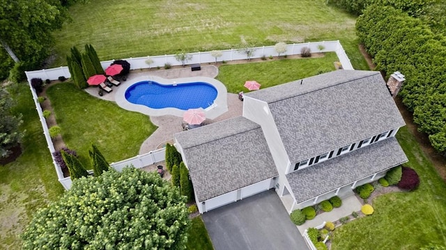 47 Avis Cir, Northampton, MA 01062 - view from above of property with a pool