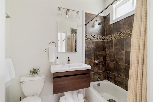 17 Rockview St Unit 1, Boston, MA 02130 - bathroom featuring shower / bath combination with curtain, vanity, and toilet