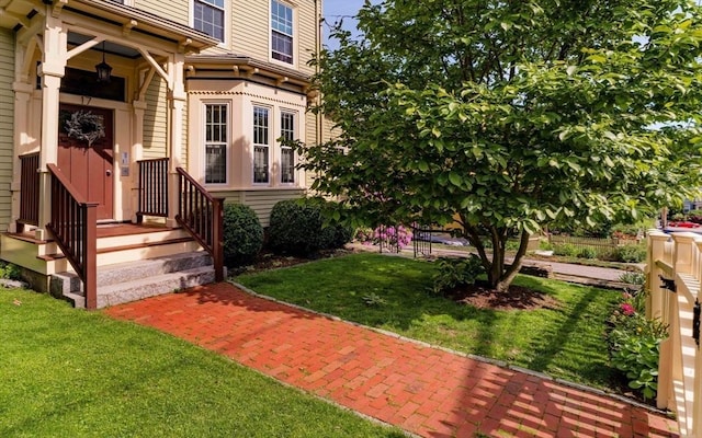 17 Rockview St Unit 1, Boston, MA 02130 - entrance to property with a yard