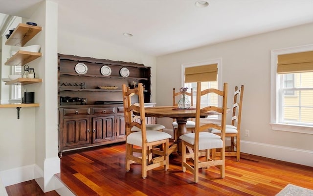 17 Rockview St Unit 1, Boston, MA 02130 - dining space featuring wood finished floors, baseboards, and recessed lighting