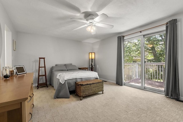 1702 Lewis O Gray Dr Unit 1702, Saugus, MA 01906 - bedroom featuring access to outside, light colored carpet, and a ceiling fan