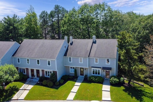 1702 Lewis O Gray Dr Unit 1702, Saugus, MA 01906 - view of front of home featuring a chimney and a front lawn