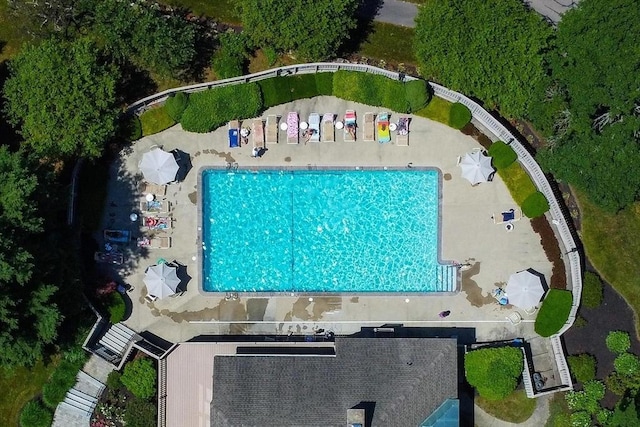 1702 Lewis O Gray Dr Unit 1702, Saugus, MA 01906 - aerial view of a pool area