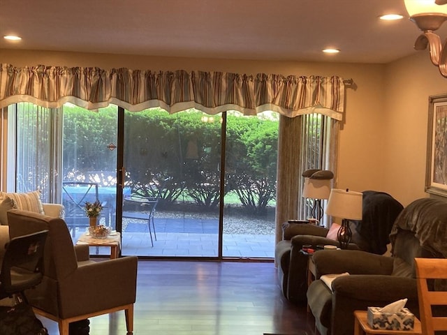 2 Summit Dr Unit 18, Reading, MA 01867 - living room featuring wood finished floors and recessed lighting