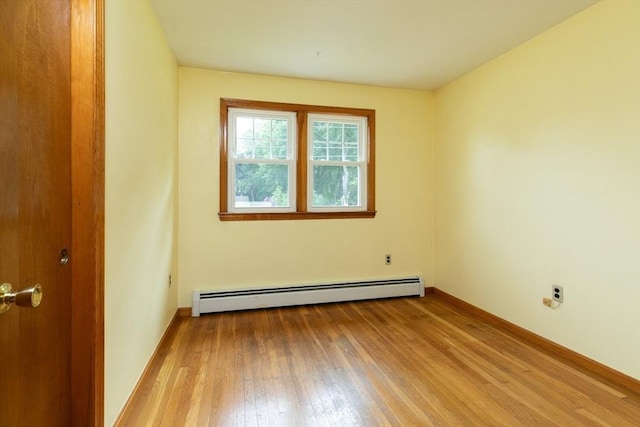 4 Morningside Dr, Beverly, MA 01915 - spare room featuring baseboard heating, light wood-type flooring, and baseboards