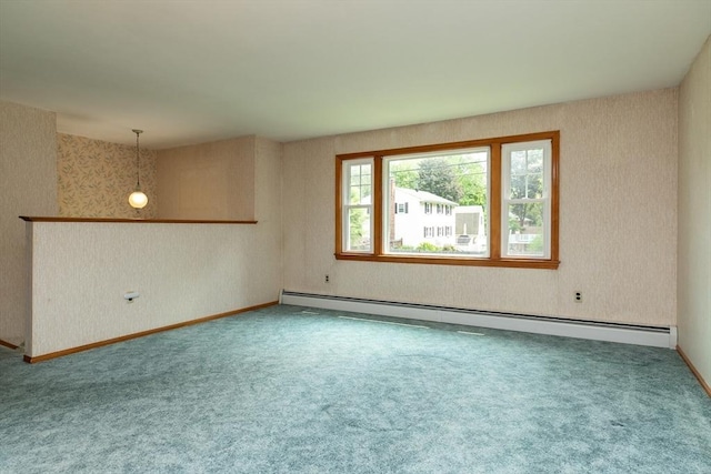 4 Morningside Dr, Beverly, MA 01915 - spare room with a baseboard heating unit, carpet flooring, and baseboards
