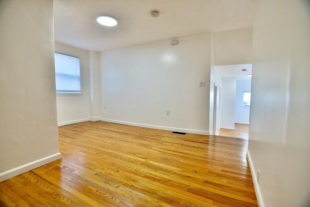 empty room featuring light hardwood / wood-style flooring