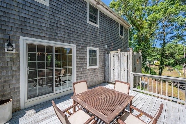 view of wooden deck